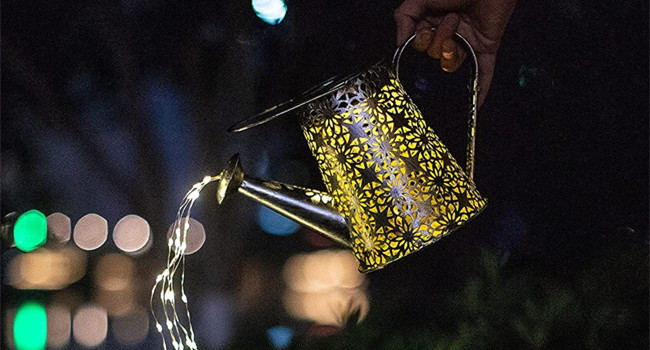 watering can with lights